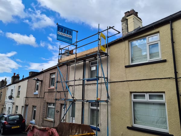 Terraced home undergoing retrofit